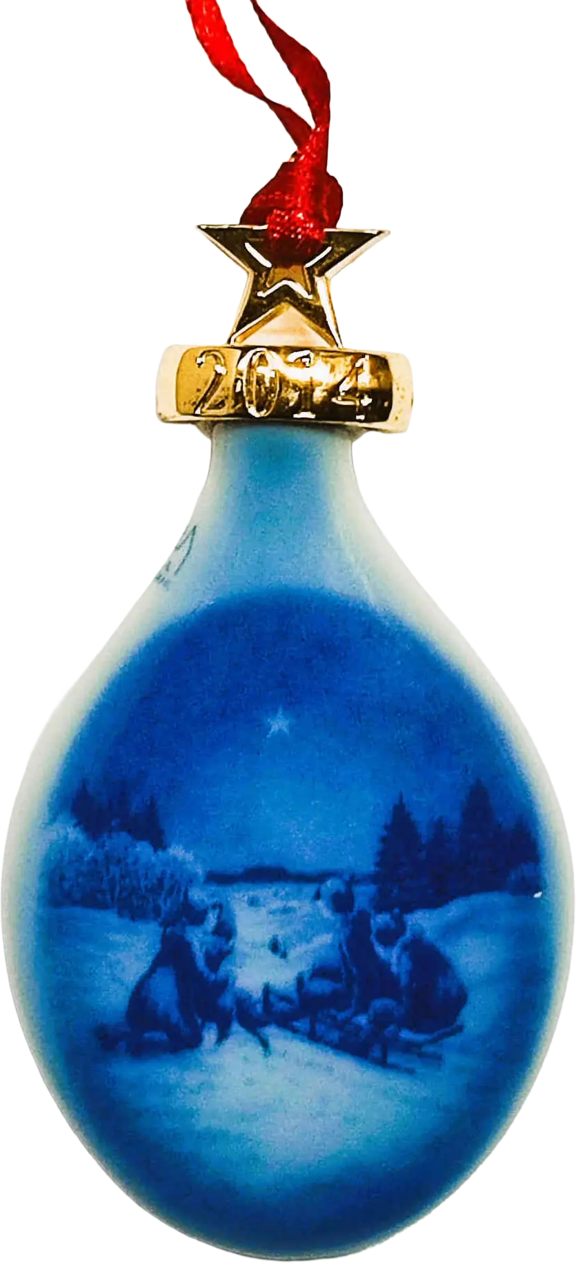 2014 Bing & Gorndahl Christmas Drop Goccia - Sledge Ride in the Snow
