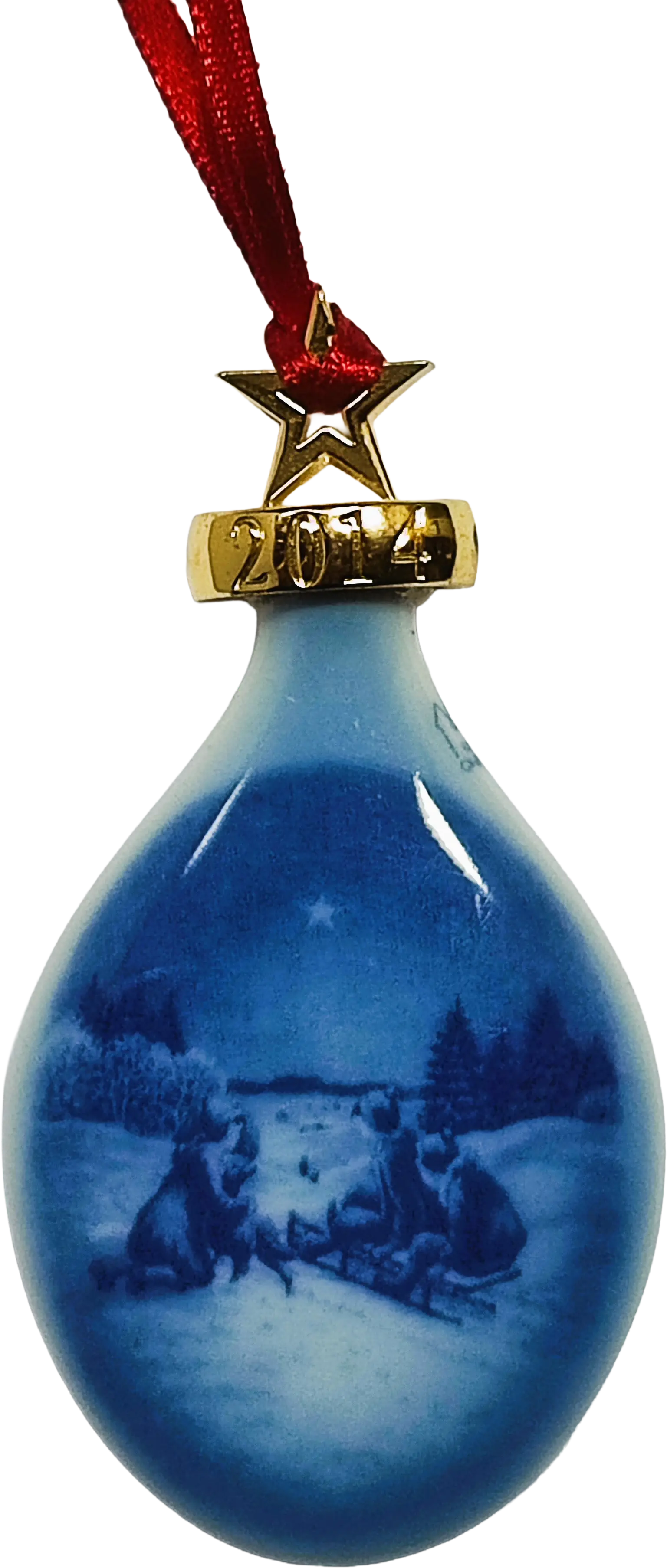 2014 Bing & Gorndahl Christmas Drop Goccia - Sledge Ride in the Snow