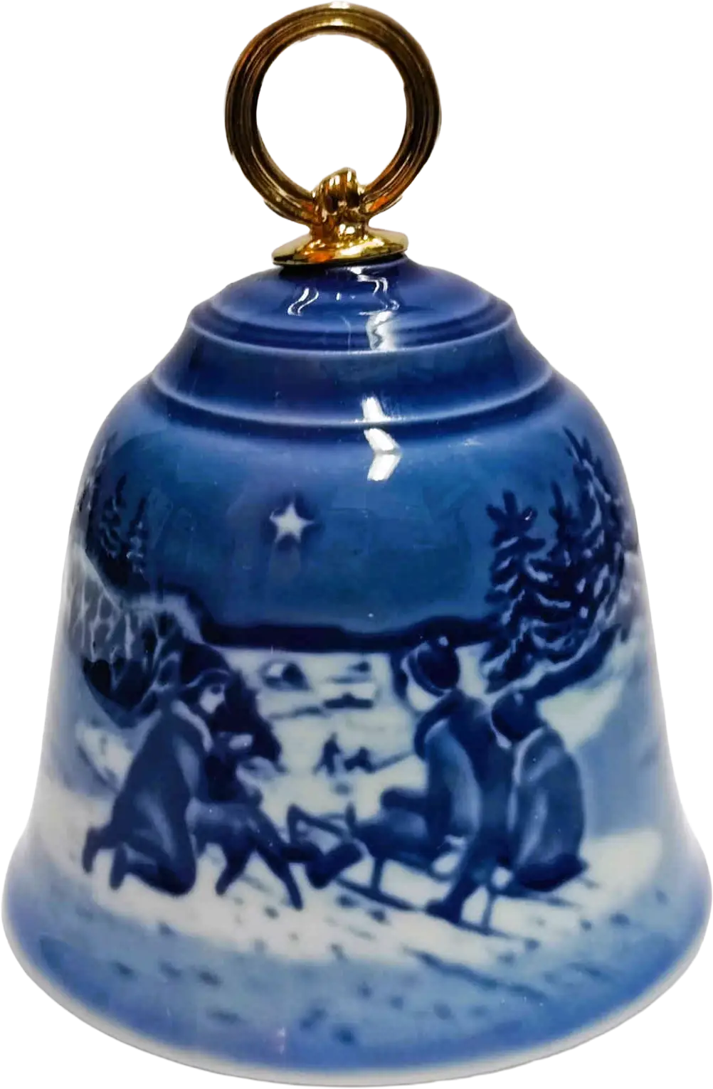 2014 Bing & Grøndahl Christmas Bell - Campanella di natale - Sledge ride in the snow