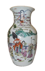 Vaso a pennello in porcellana cinese famille rose TONGZHI