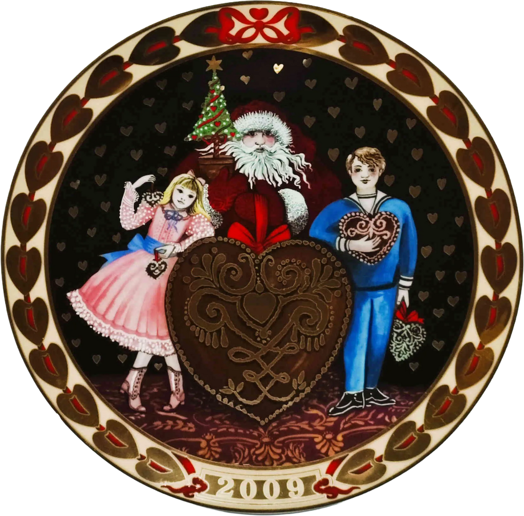 2009 Royal Copenhagen Cuori di Natale - Hearts of Christmas