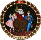 2009 Royal Copenhagen Cuori di Natale - Hearts of Christmas