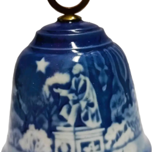 Campanella di Natale 1988 Bing & Grøndahl - Nel Giardino del Re - Edvard Jensen - Bianco; Blu; Oro