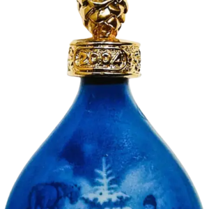 Goccia di Natale 2004 Bing & Grøndahl - L’Abbattimento dell’Albero di Natale - Jørgen Nielsen - Bianco; Blu; Oro